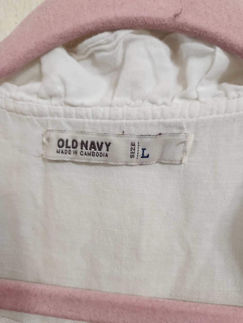 Old Navy White Sleeveless Pintuck Ruffle Front Button Down Top P2p 20 Size L EUC - Picture 5 of 7